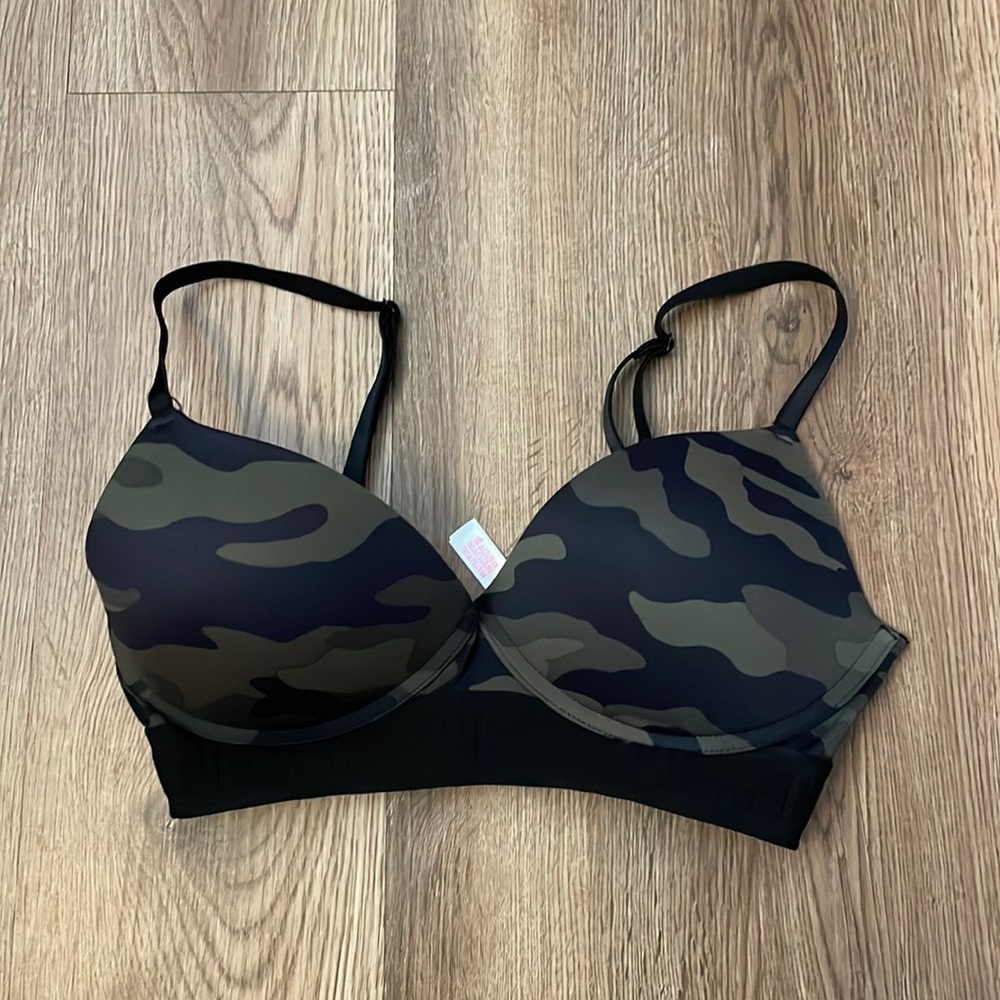 Unlined Camo PINK Bra